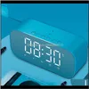 Desk Clocks Decor Garden Drop Delivery 2021 Fashion S5 Wireless Bluetooth Speakers With Home Mini Led Display Digital Table Alarm Clock Tf