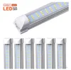 8FT LED-rör Ljus 120W integrerad T8 LED-ljusrör 8 fot dubbelsidiga sidor 576LEDS 13000 Lumens AC 110-240V