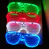 Décoration de fête Quevinalclignotant lumière LED lunettes pour anniversaire drôle délicat Fluorescent lumineux Rave Costume DJ lumineux