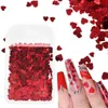 2g Holograficzne Nail Art Brokat Błyszczące Słodkie Love Heart Płatki Cekiny Paznokcie 3D błyskotka Manicure Walentynki Dekoracje gratis DHL