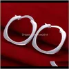 Hoop Hie Drop Delivery 2021 Sier Simple Earring Thick Small Round Circle Earrings For Women Man Fashion Jewelry Ring Y86J9