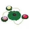 Outdoor Solar Power Energy Lotus Light Led Floating Flower Vattentät Lampa Nattljus för Pool Pond Garden Decoration