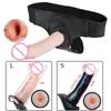 NXY Dildos Hollow -riem op Dildo Realistische SL -maat Harnas Sucti Cup Penis Artificial Sex Toys for Women Men Lesbian 12214340744