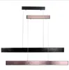 Lampes suspendues Bureau Minimaliste Moderne Led Lustre Bande Brossé Type D'oxydation Aluminium