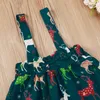 Winter Children Sets Casual Long Sleeve O Neck Red Solid Rompers Print Elk Skirt Cute 2Pcs Girls Clothes 0-24M 210629