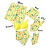 Familie Passende Beachwear Frauen Mädchen Bikini Set Sommer Männer Bos Schwimmen Shorts Floral Gedruckt Bademode Badeanzug 210922