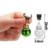 5 * 2 cm Boule De Noël Père Noël Barbe Clip Pendentif Décoration De Noël Ornements Suspendus Cloche Clip Christma Arbre Décorations Pinces À Cheveux 12pcs / lot