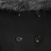 Women's Jackets Women's Gothic Plus Size Double Breasted Fur Hooded Long Coat Fashion Solid Color Winter Vintage Warm For Female