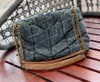 Fabrika Satış LouLou Puffers Denim Kot Omuz Kapaklı Çantalar 577475 En Kaliteli Kadın Buzlu Dana Kayışı Ağır Zincir Crossbody Çanta Tasarımcı Çanta w KUTU 3 Boyutları