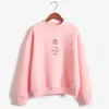 Harajuku Bluzy Koreański Moda Wiśnia Drukowana Cute Kawaii Bluza Pink Moletom Feminino Ropa Women Sweatshirts