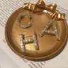 Crystal Letters Brooch Jewelry Love Gold Metal Brooches for Women luxury Broszka Broche Femme Bijoux Christmas Gifts