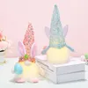 Party Supplies Easter Faceless Doll Bunny Gnome Decoration Plush Dwarf Home Ornament Barn Toys Rabbit Elf med upplyst paljettlock