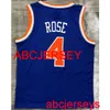 4# ROSE blue basketball jersey Embroidery XS-5XL 6XL