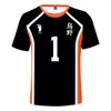 Haikyuu !! Cosplay Costume Hinata Shoyo T-Shirt Karasuno High School Voleibol Tops Kageyama Tobio Sueter Y0913