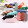 Pedra natural Hexágono Prism Encantos Rosa Quartz Tiger's Opal Pingentes Acessórios Chakras Gem Stone Fit Brincos Colar Fazendo Assorted