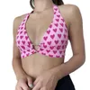 Camisole Love coração padrão impresso Soft Spandex mulheres manebolhalter camisole sutiã para clube x0507