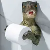 3D Dinosaur Roll Paper Holder Wall-mounted Toilet Paper Rack Tyrannosaurus Decorative Tissue Towels Holder for Bathroom Home 211101