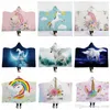 Sherpa Blanket Wearable Fleece Blankets Oversized Throwblankets Cartoon Unisex Warm Bathrock Unicorn Julklapp 59 Designs WLL996