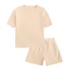 Kids Casual Sport Clothing Sets Baby Striped Clothing Set Summer Short Sleeve Top + Shorts 2pcs/set Infant Shortt Home Pajama Outfits M4028