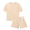 Completi di abbigliamento sportivo casual per bambini Set di abbigliamento a righe per bambini Top estivo a maniche corte + pantaloncini 2 pezzi / set Pigiama per la casa per bambini Completi M4028