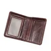 Wallets D 100% Cowhide Short Retro Men 2021 Brand Designer Vintage Style Men's Purses High Quality Male Card280E