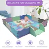 25 sztuk matowa matowa Eva pianka pełzająca dywan miękka mata podłogowa puzzle baby play mata kryty podłogowa rozwijająca się playmat z ogrodzeniem 210402