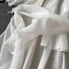 Summer White Long Dres Sexy Off Shoulder Strapless Backless Ruffle Beach Dresses Elegant Ladies Maxi Vintage Robe 210602272s