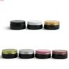 24 x 50g Viagem Vazio Preto Pet Cuidados com a pele Creme frasco com tampas de metal com inserção 5 / 3oz Cosmetic Recipiente de rosca tamanho 67mmgood