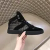 2021 Męskie pojedyncze buty Classic Spring and Autumn Black and White Green Flat Bottom Casual Leather Splicing Fashion Luxury Hurtownie Sports High and Low 38-45