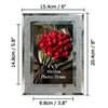 Giftgarden 4x6" Cornici in vetro con set di cornici laterali in argento Decorazioni per la casa Ornamenti da tavola, set di 2 pezzi 210611