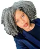 Färgade grå bob peruker spets fram 8 tums förpluckad tjock 150% densitet Fullständig 13x4 peruk med baby hår för svarta kvinnor blekta knutar
