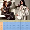 Spitze Frauen Kleid Sexy V-ausschnitt Satin Robe Verband Nachtwäsche Nachthemd Seide Babydoll Glatte Schlaf Kleider Maxi Casual