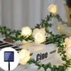 Saiten Rose Rattan Girlande Lichterkette LED-Schnur Weihnachtsgirlanden Licht Baumschmuck Jahresdekoration
