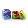 Pots cubes en silicone de 60 ml, récipient carré de cire lego dab, récipients de cire de silicium pour herbes sèches, pot d'huile