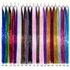 Colorful Metallic Glitter Tinsel Laser Fibre Hair Wig Hairs Extension Accessories Cosplay Wigs party event Festive Supplies WH0526