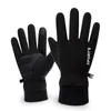 Männer Winter Gepolsterte Verdickung Warm Touch Screen Handschuhe Anti-slip Radfahren Doppelseitige Polar Fleece Handschuh