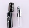 10 ml Doldurulabilir Taşınabilir Mini Çift Aşk Kalp Parfüm Şişesi Gezgin Alüminyum Sprey Örneği Boş Konteynerler