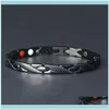 Link Jewelrylink Łańcuch pokręcony Zdrowa magnetyczna 4 kolory Bransoletka dla kobiet magnesy terapii Bransoletki Bransolety Homens Pulseira1 D