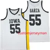 Xflsp Nikivip College Iowa Hawkeyes Basketball 55 Luka Garza Jersey Throwback Herren genähte Trikots Retro Maßgeschneiderte Größe S-5XL