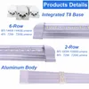 V-formade integrerade LED-rör 4FT 5FT 6FT 8FT 8 fot 72 tums bubber T8 Tube Lampor Dubbel sidor Kylare Dörr Frysbutik Belysning Usalight