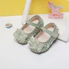 11.5-15.5 cm marque Bling bébé chaussures, papillon-noeud Pu cuir printemps chaussure pour né bébé, vert chaussures pour enfants 0-3Y 211022