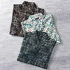 Men's Casual Shirts 2021 55%Silk 45%Rayon Shirt Top Men High Quality Plus Size Print Silk Short Sleeve Summer Broken