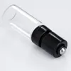 100pcs 10/15/20ml Press Lock Clear Glass Perfume Roll On Bottles Essential Oils Roller Vial
