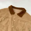 MILANCEL秋の子供たちの服のファッション男の子のCordurooyのジャケットは襟の女の子のコートアウターウェア211204