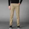 Men's Pants Autumn Casual Pant Men 2021 Business Stretch Cotton Straight Fit Trousers Male Formal Dress Black Khaki Plus Size 42 44 46