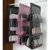 Opbergzakken 8Pocket Opvouwbare Opknoping Tas 3 Lagen Vouwen Plank Portemonnee Handtas Organizer Deur Diverse Pocket Hanger Closet