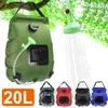 20L Wasser Taschen Outdoor Camping Solar Dusche Tasche Faltbare Heizung Camp Dusche Wandern Klettern Bad Tasche Umschaltbar Duschkopf Y0721