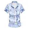 Yaz moda baskı tasarım Çin tarzı erkek kısa kollu gömlek artı büyük boyutlu sıradan erkekler 5xl 6xl 7xl erkek gömlekler214z