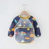 Söt Baby Bomull Bibs Vattentät Långärmad Förkläde Barn Foder SMOCK BIB Burp Kläder Soft Toddler Kläder