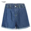 Jean Shorts Kobieta wysoka talia Plus Blue Streetwear Denim Shorts Woman Fashion Casual Vintage Summer Denim Shorts 210702